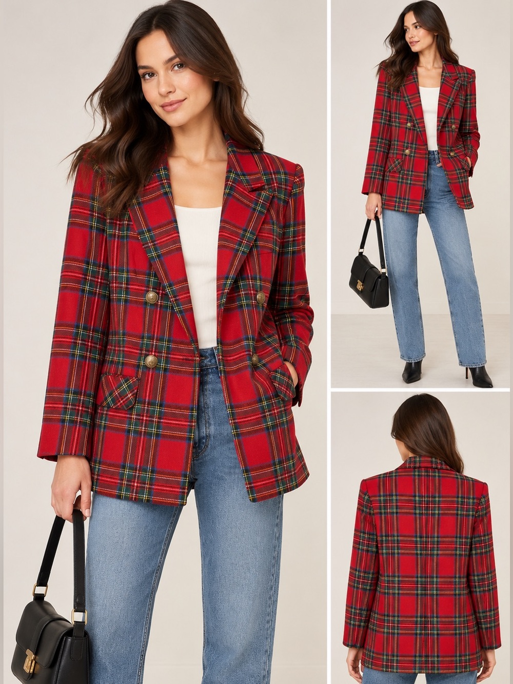 Giorgio Sant Angelo Made in Bulgaria Wool Red Double-Breasted Blazer size 4